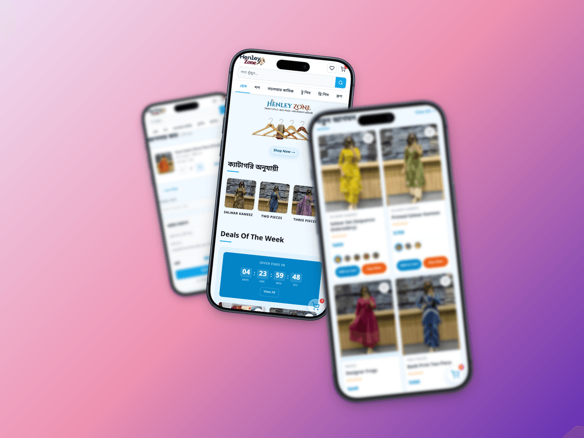 Henley Zone e-commerce preview